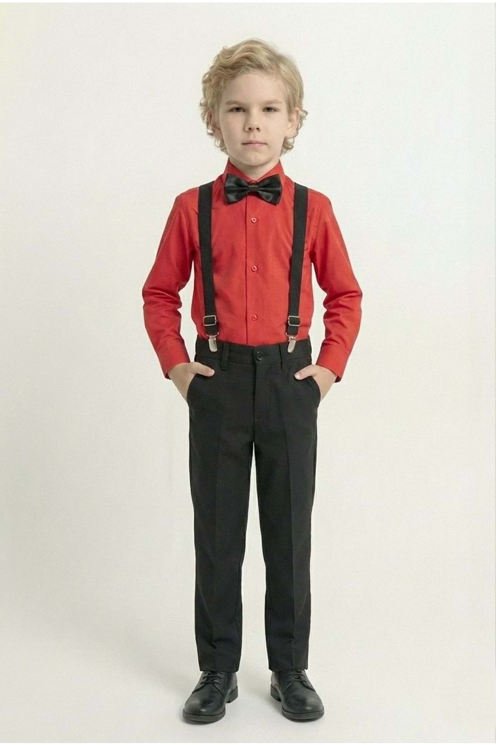 Renkli Gömlekli Erkek Çocuk Takım M00788