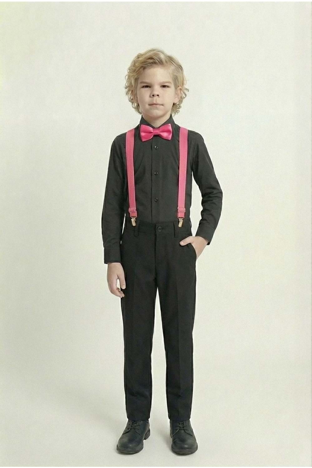 Renkli Gömlekli Erkek Çocuk Takım M00788