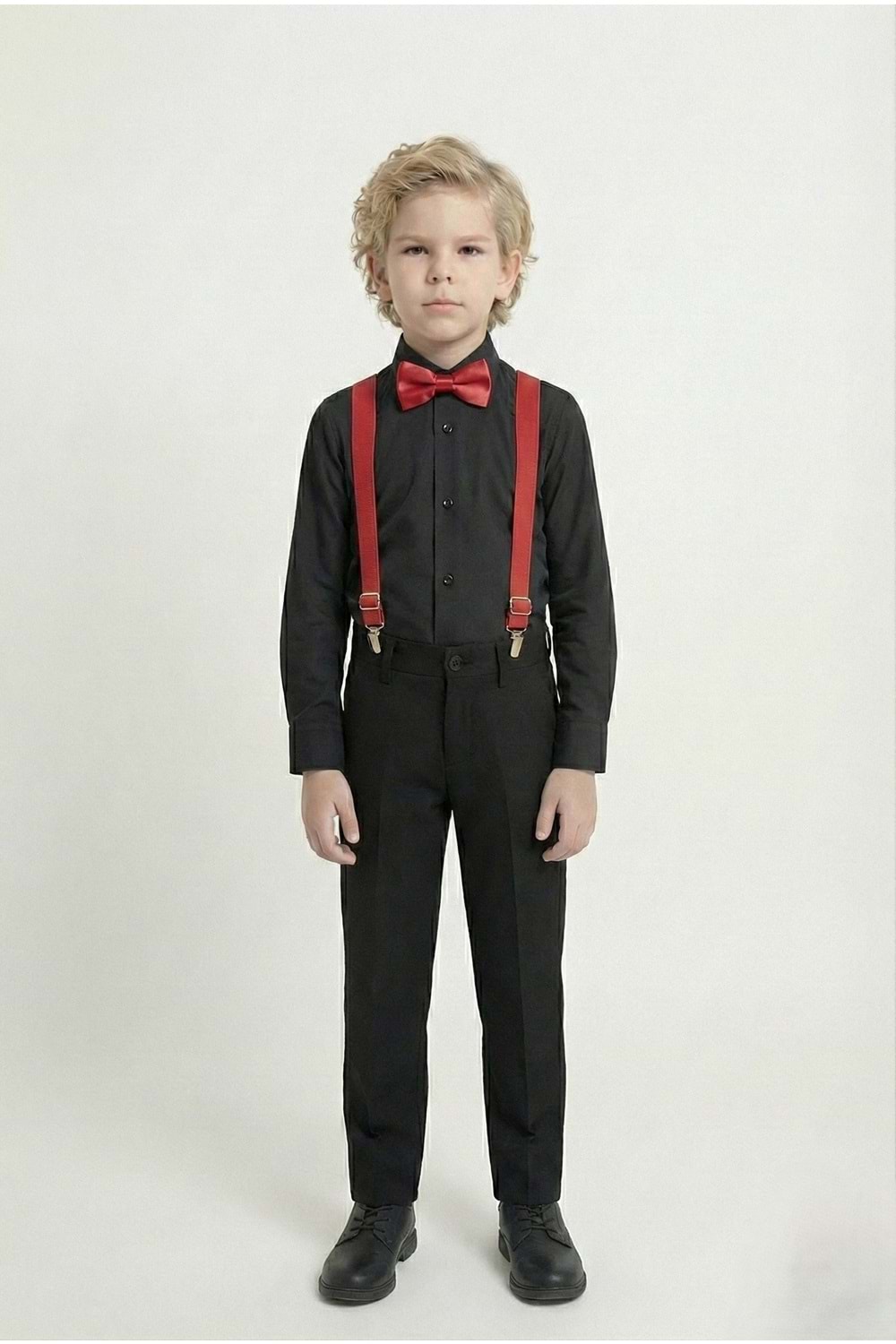 Renkli Gömlekli Erkek Çocuk Takım M00788