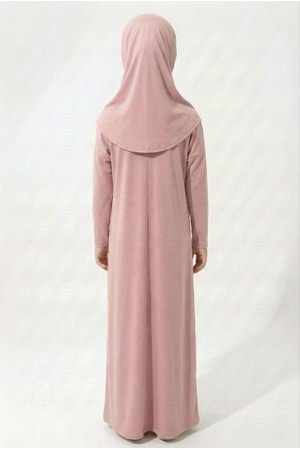 Pratik Başörtülü Kız Çocuk Namaz Elbisesi M00789