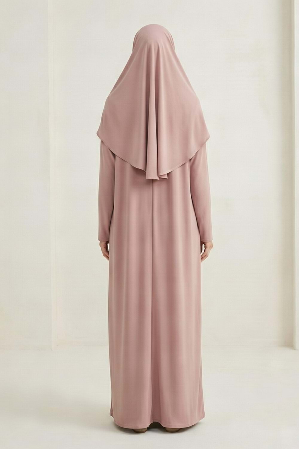 Pratik Başörtülü Kadın Namaz Elbisesi M00802