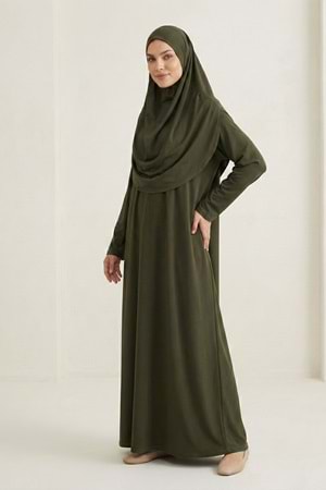 Pratik Başörtülü Kadın Namaz Elbisesi M00802