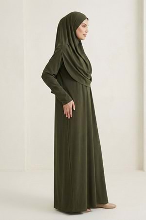 Pratik Başörtülü Kadın Namaz Elbisesi M00802