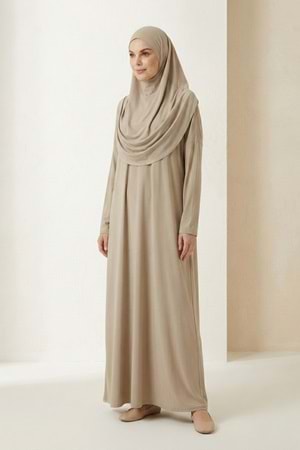 Pratik Başörtülü Kadın Namaz Elbisesi M00802
