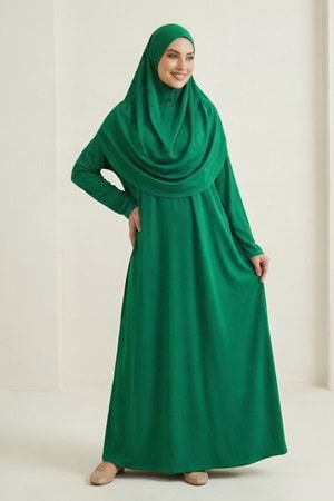 Pratik Başörtülü Kadın Namaz Elbisesi M00802