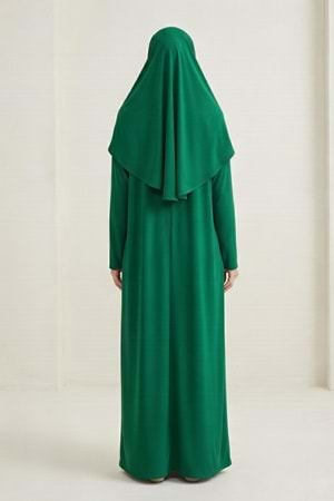 Pratik Başörtülü Kadın Namaz Elbisesi M00802