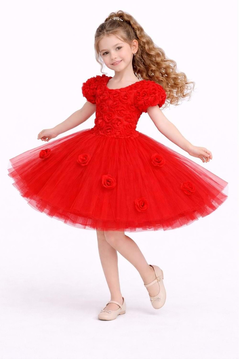 Rosali Lase Detay Kız Tütü Abiye Elbise M00803