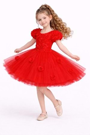 Rosali Lase Detay Kız Tütü Abiye Elbise M00803