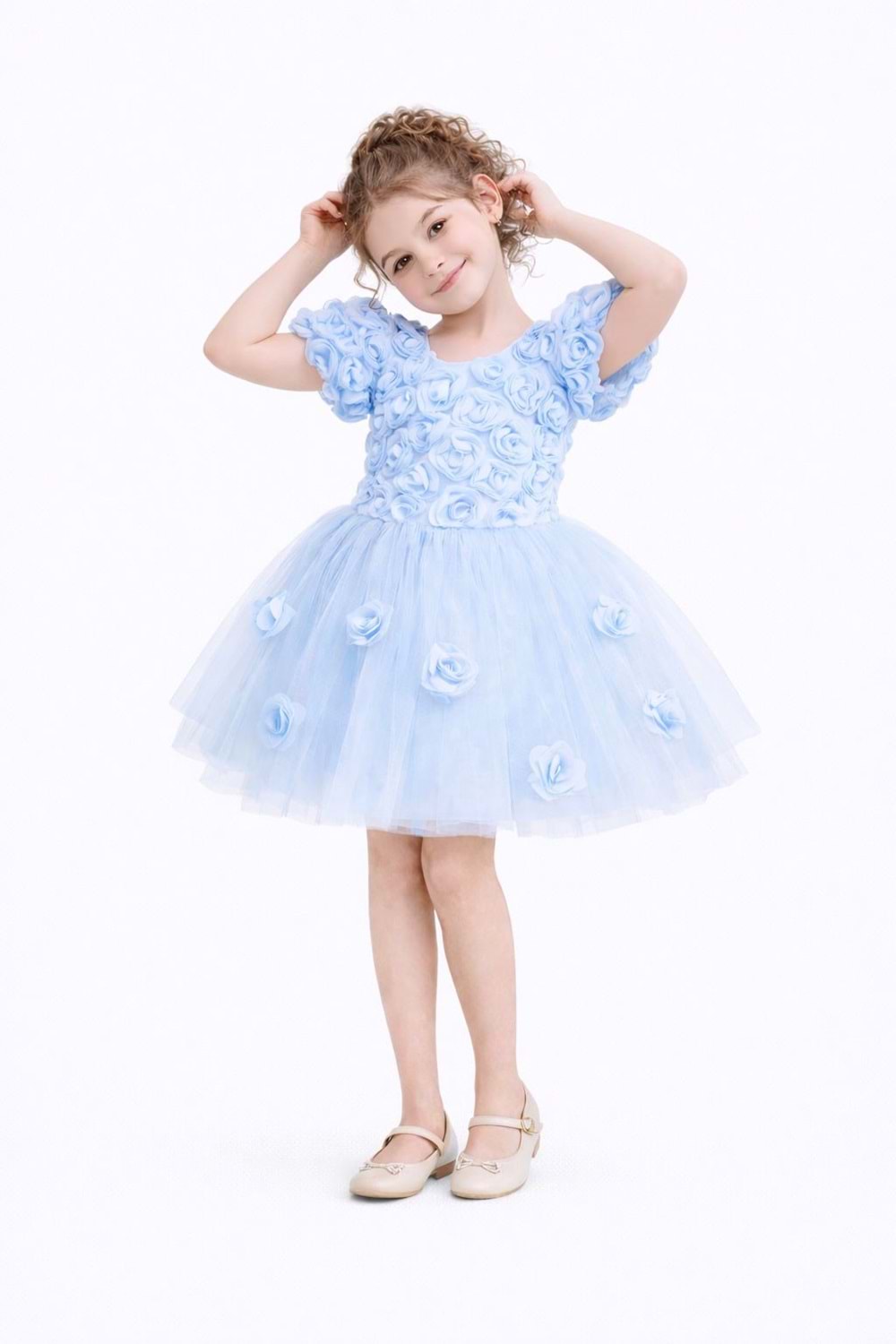 Rosali Lase Detay Kız Tütü Abiye Elbise M00803