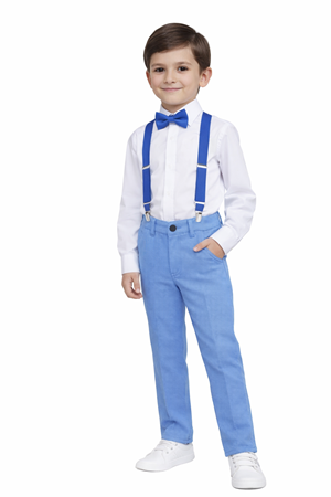 Erkek Çocuk Askı Papyon Bayram Kombini M00805