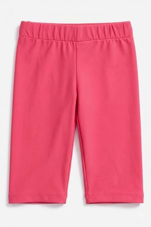 Kız Çocuk Desenli Mayo Takımı - Bone ve Şort Dahil Üçlü Deniz ve Havuz Mayosu M00814