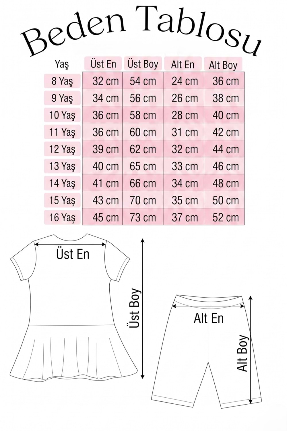 Kız Çocuk Desenli Mayo Takımı - Bone ve Şort Dahil Üçlü Deniz ve Havuz Mayosu M00814