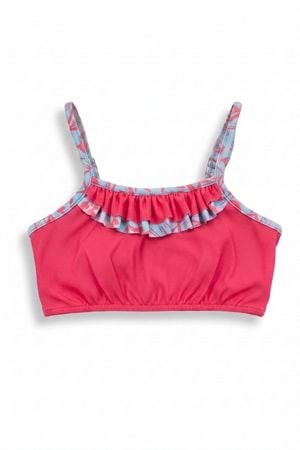 Kız Çocuk Desenli Mayo Deniz ve Havuz Bikini Takımı M00815