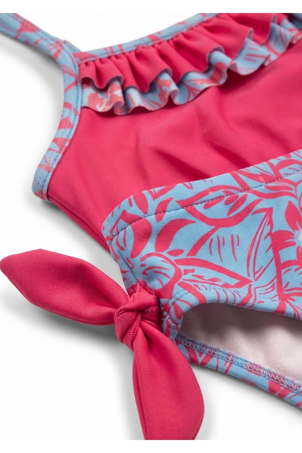 Kız Çocuk Desenli Mayo Deniz ve Havuz Bikini Takımı M00815