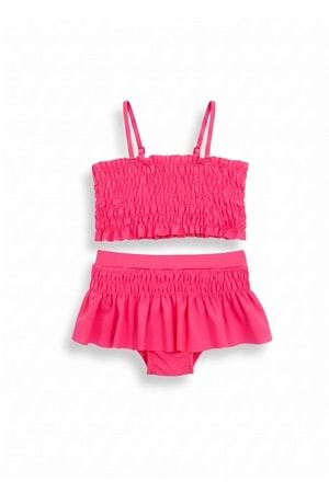 Kız Çocuk Desenli Mayo Deniz ve Havuz Bikini Takımı M00815