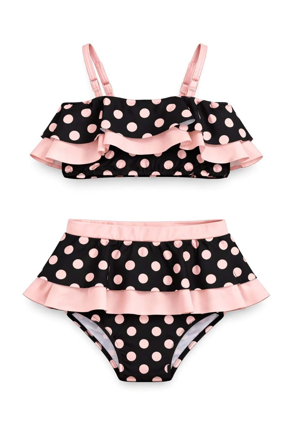 Kız Çocuk Desenli Mayo Deniz ve Havuz Bikini Takımı M00815