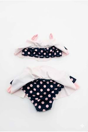 Kız Çocuk Desenli Mayo Deniz ve Havuz Bikini Takımı M00815