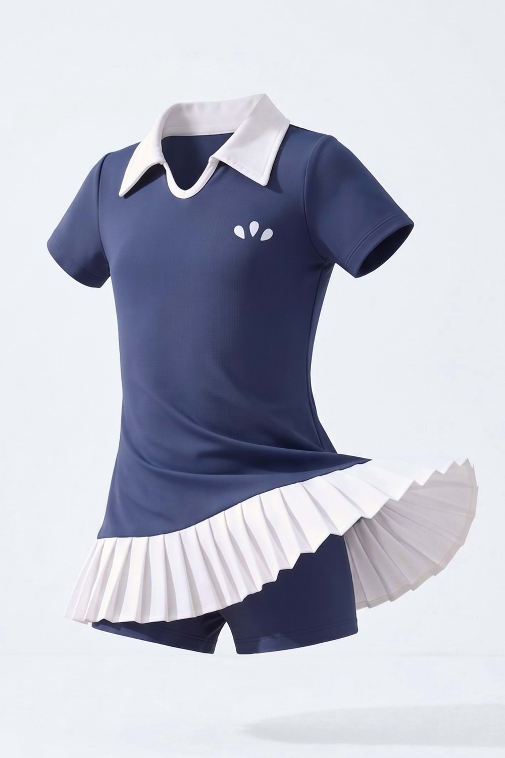 Kız Çocuk Polo Yaka Tenis Elbisesi ve Şortlu Spor Mayo Takımı M00818