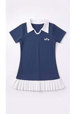 Kız Çocuk Polo Yaka Tenis Elbisesi ve Şortlu Spor Mayo Takımı M00818