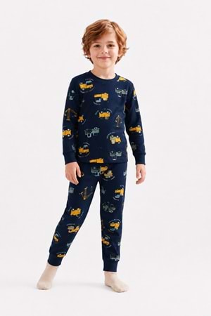 Erkek Çocuk Baskılı Penye Pijama Takımı M00844