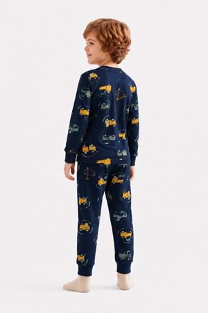 Erkek Çocuk Baskılı Penye Pijama Takımı M00844