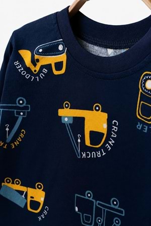 Erkek Çocuk Baskılı Penye Pijama Takımı M00844