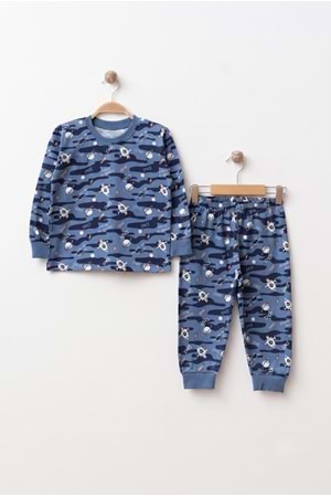 Erkek Çocuk Baskılı Penye Pijama Takımı M00844