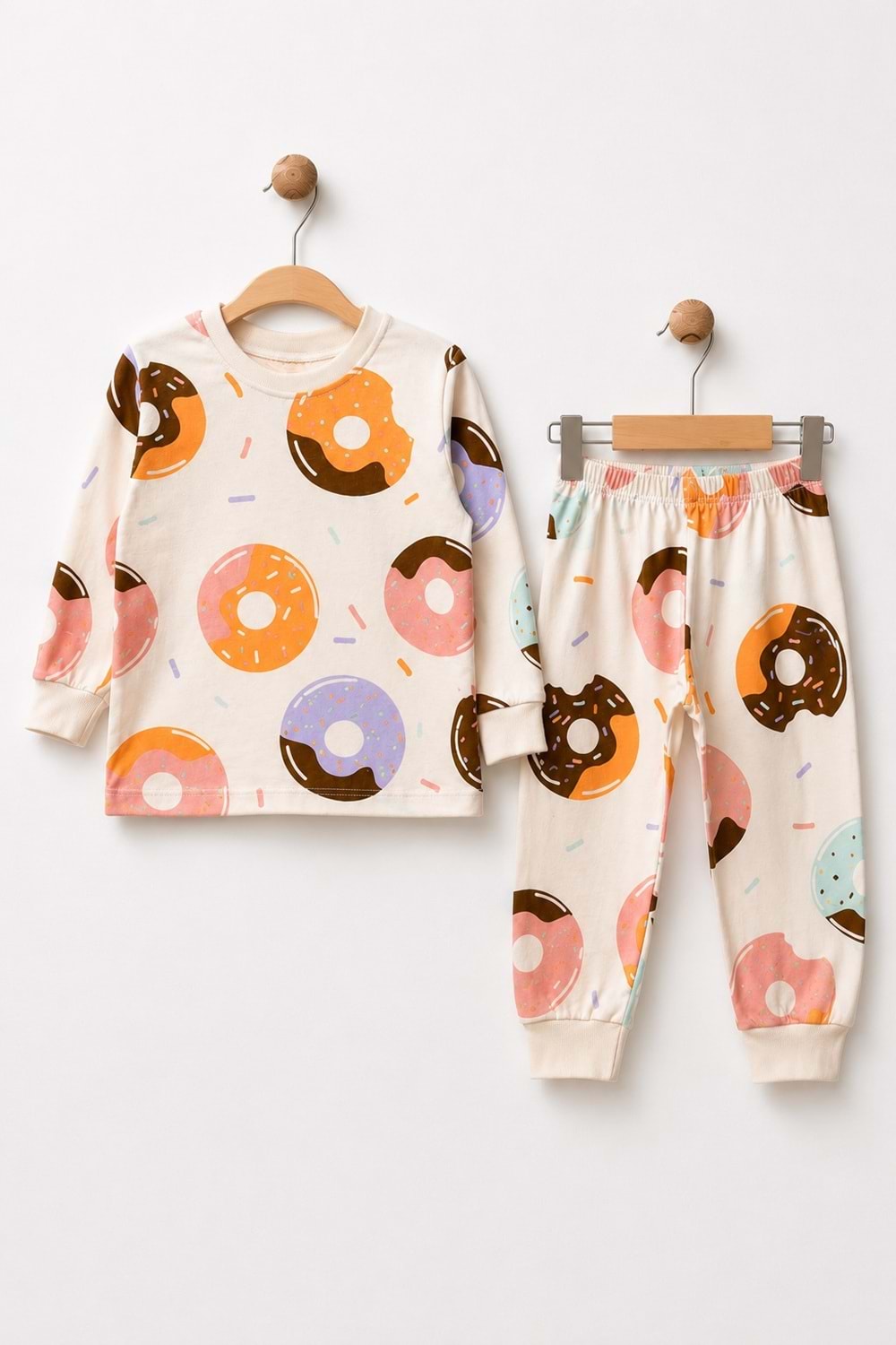 Kız Çocuk Baskılı Pamuku 2li Pijama Takım M00845