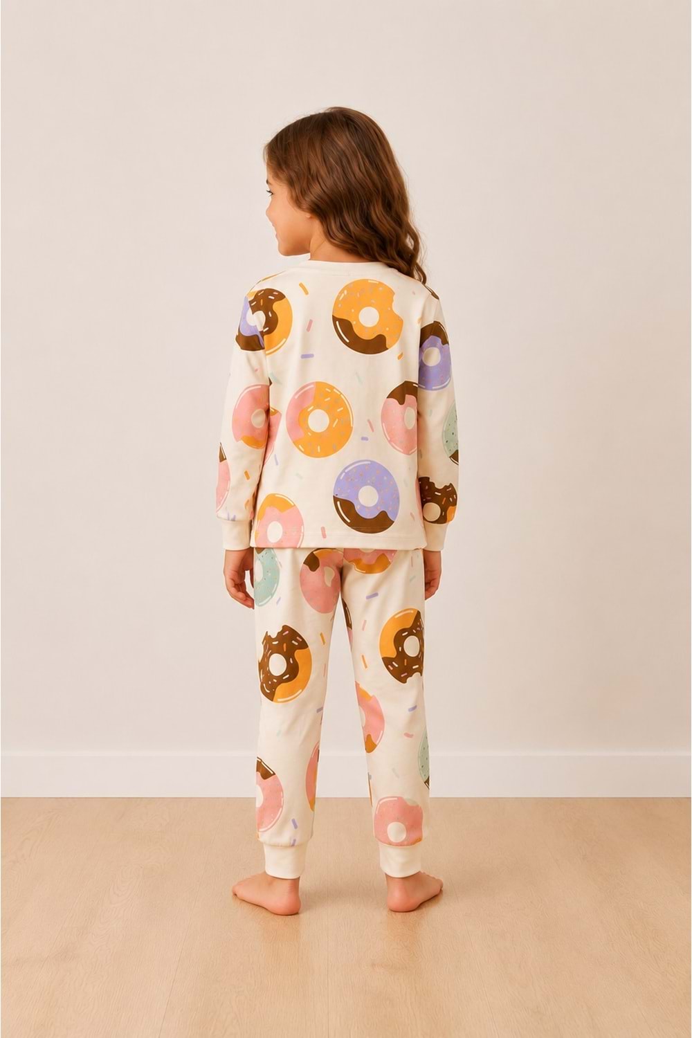Kız Çocuk Baskılı Pamuku 2li Pijama Takım M00845