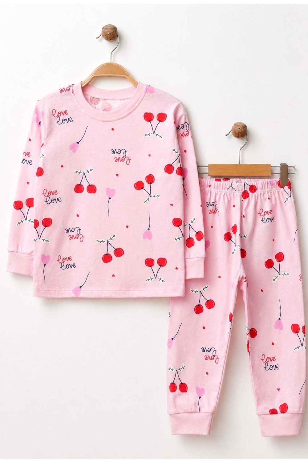 Kız Çocuk Baskılı Pamuku 2li Pijama Takım M00845