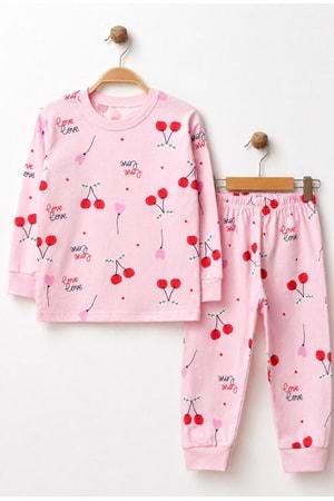 Kız Çocuk Baskılı Pamuku 2li Pijama Takım M00845