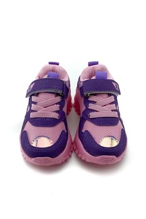 Çırtçırtlı Lila Pembe Kız Spor Ayakkabı 22 NUMARA