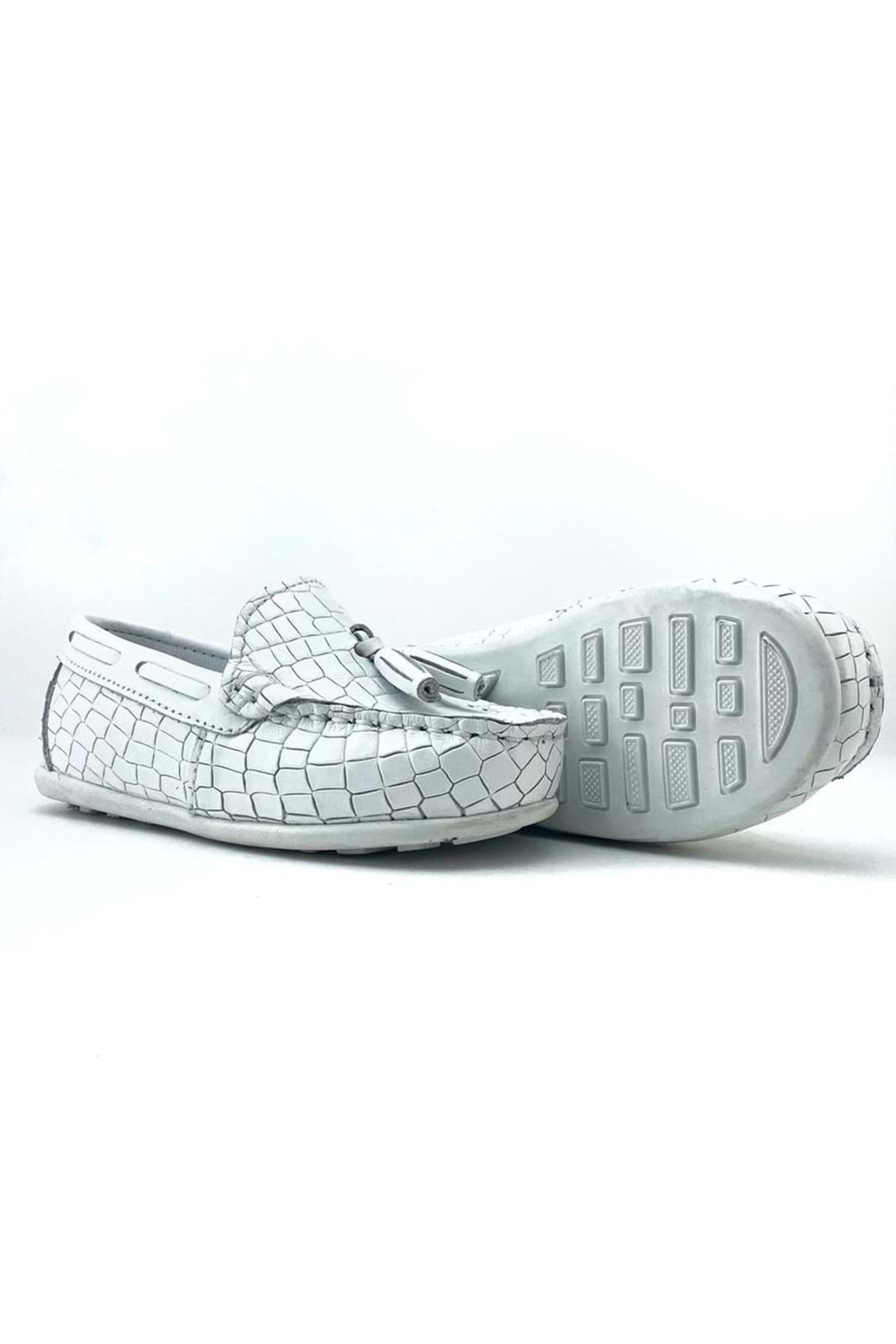 Krokodil Deri Desen Erkek Çocuk Ayakkabı
