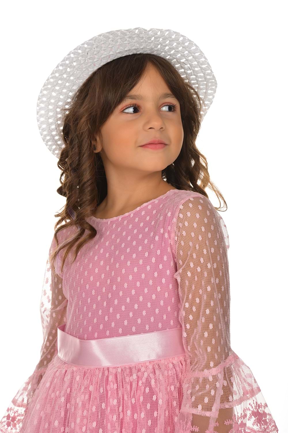 Double Şapka Fiyonk Puantiyeli Dönem Elbise