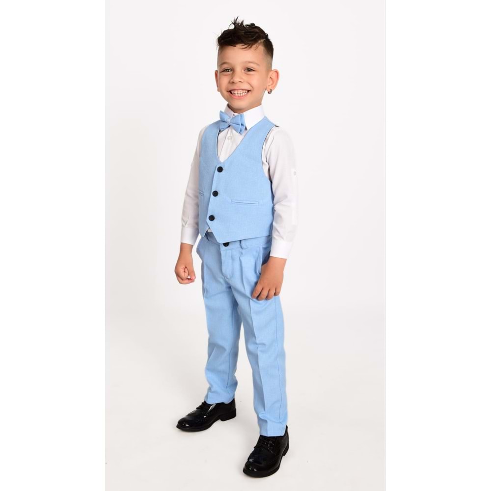 Yelekli Erkek Çocuk Takım Elbise MNK0272