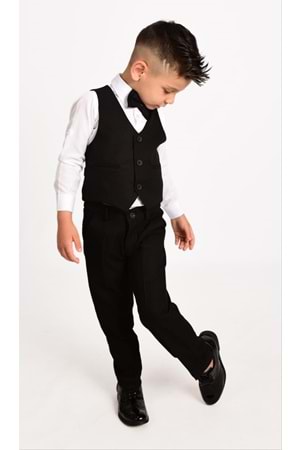 Yelekli Erkek Çocuk Takım Elbise