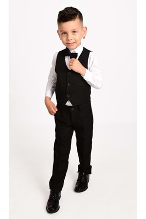 Yelekli Erkek Çocuk Takım Elbise