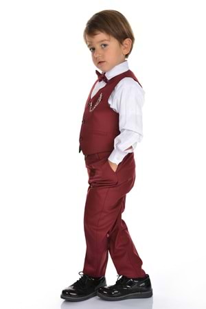 Yelekli Smokin Erkek Çocuk Takım MNK0273