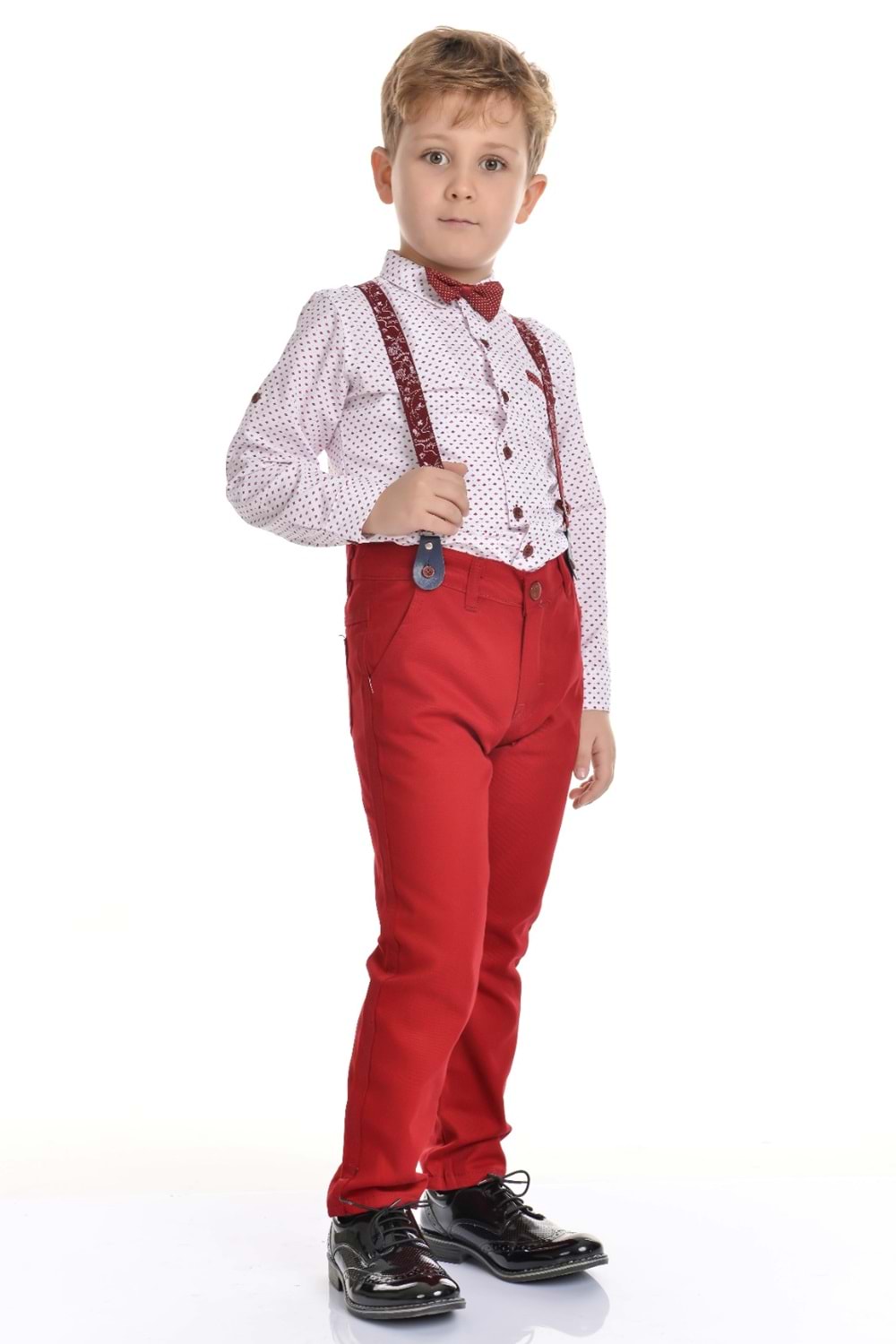 Renkli Pantolon Gömlekli Erkek Çocuk Takım