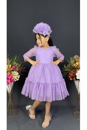 Katkat Prenses Dantel Tokalı Kız Çocuk Elbise