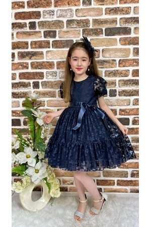 Papatya Dantel Kız Çocuk Elbise MNK0332