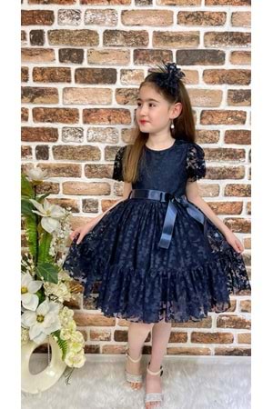 Papatya Dantel Kız Çocuk Elbise MNK0332