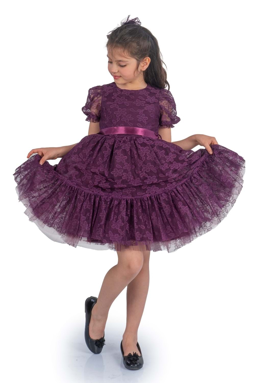Papatya Dantel Kız Çocuk Elbise MNK0332
