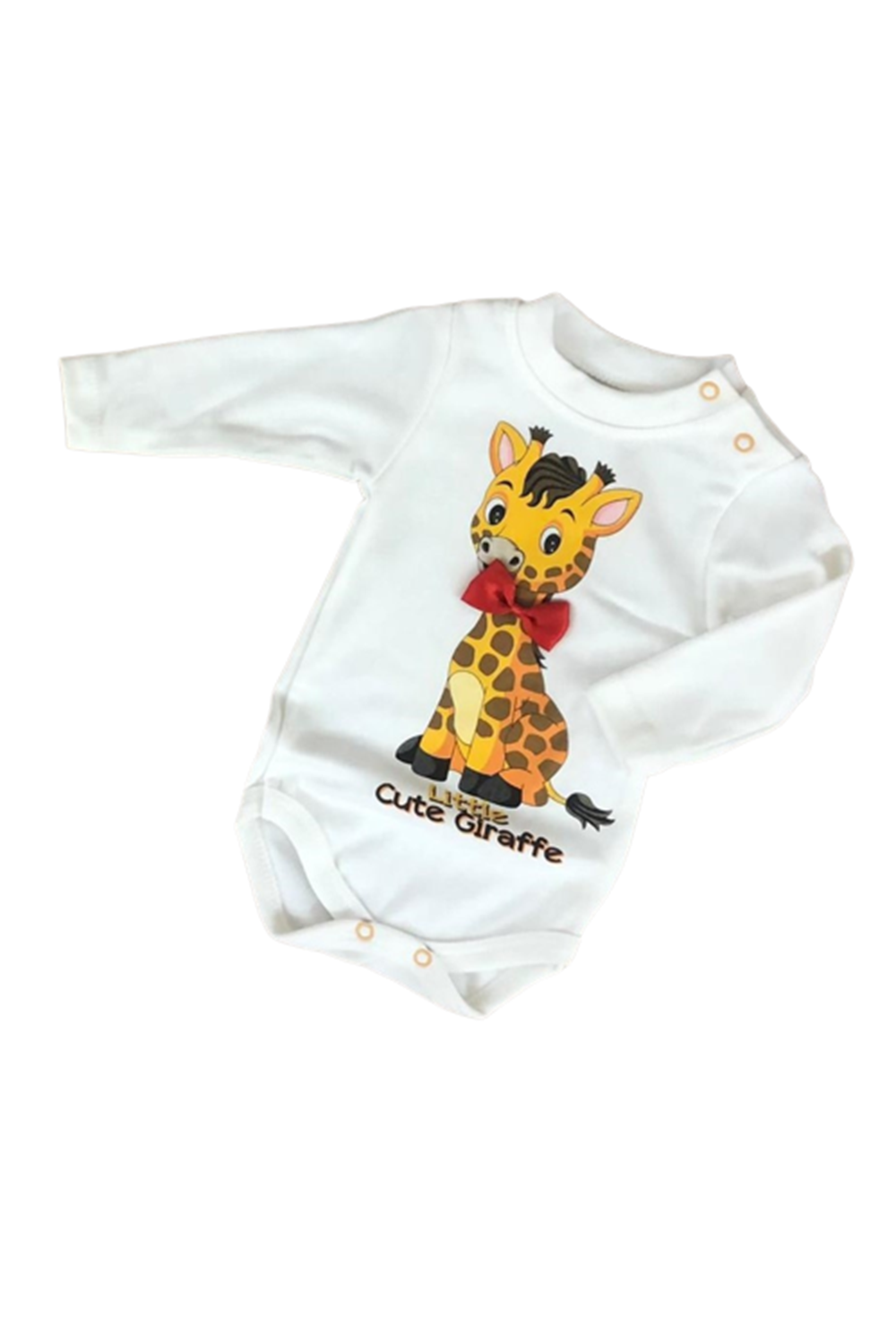 Zürafa Desen Penye Pantolon , Hırka, Badili 3lü Bebek Takım MNK0366