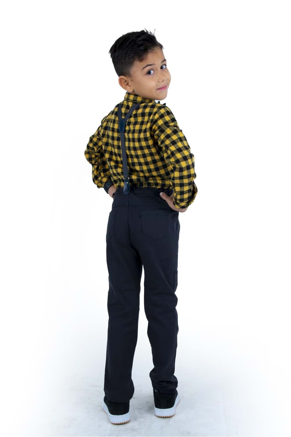 Oduncu Gömlekli Pantolonlu Erkek Çocuk Takım MNK0414