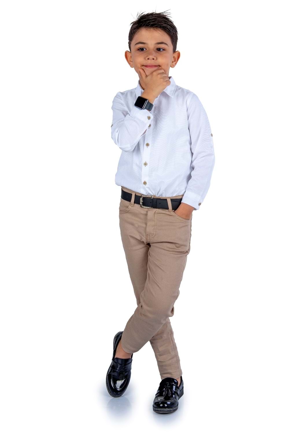 Tarz Gömlek Gabardin Pantolon Erkek Çocuk Takım MNK0422