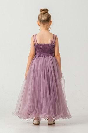 Kız Çocuk Robası Katlı Özel Gün Abiye Elbise MNK0475