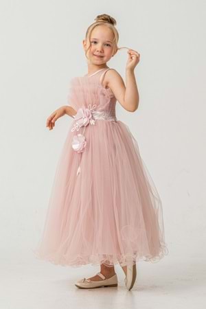 Kız Çocuk Robası Katlı Özel Gün Abiye Elbise MNK0475