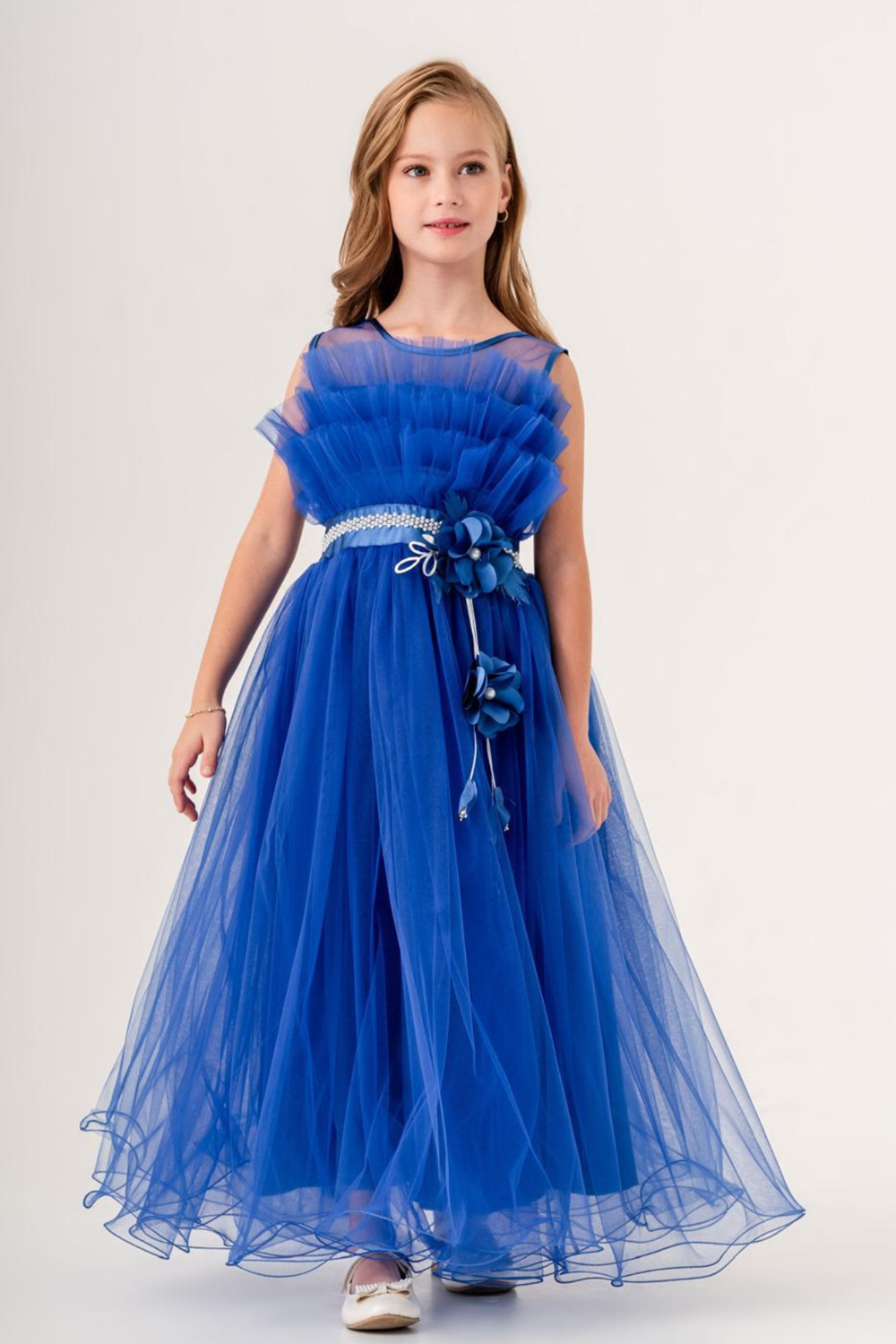 Kız Çocuk Robası Katlı Özel Gün Abiye Elbise MNK0475