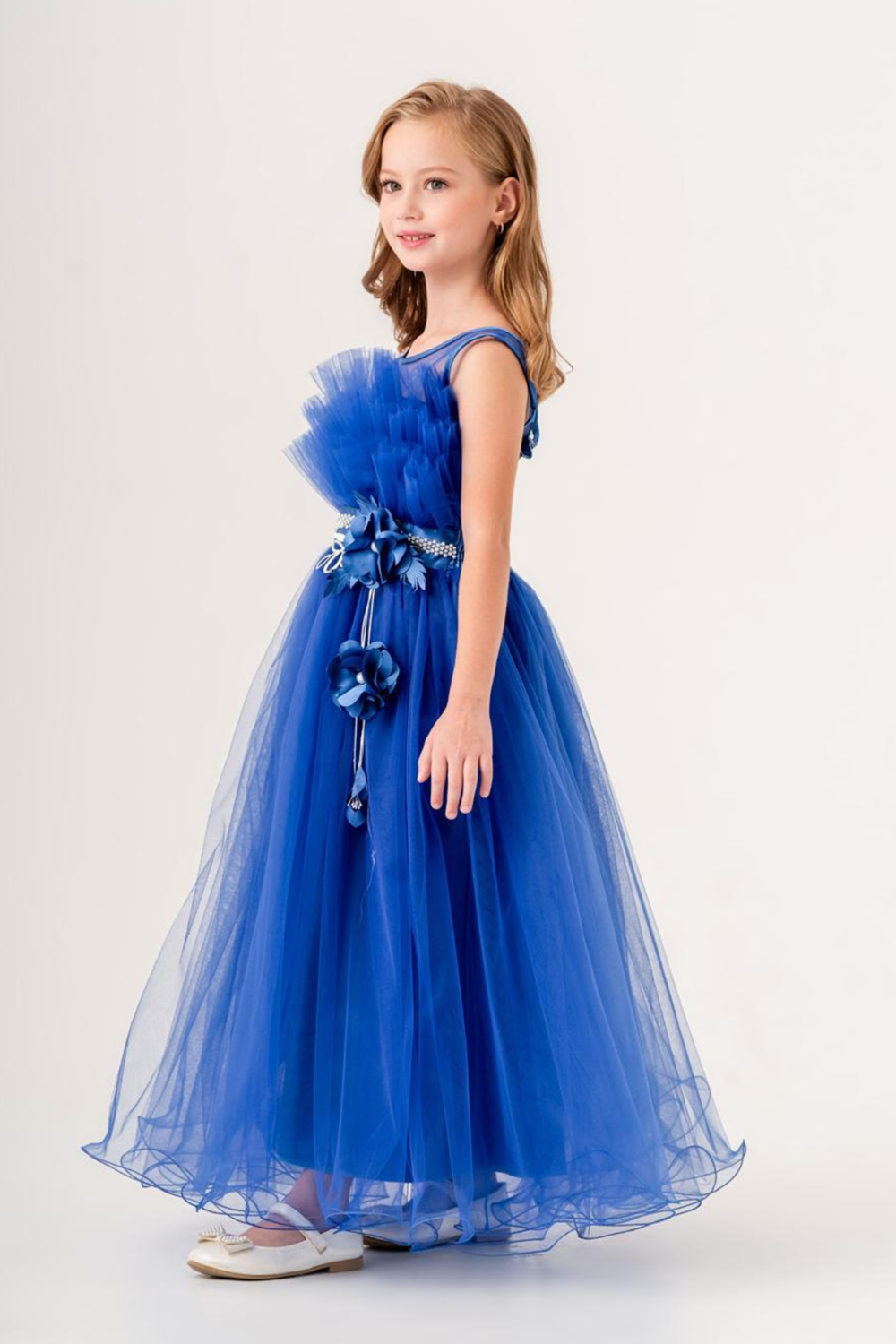 Kız Çocuk Robası Katlı Özel Gün Abiye Elbise MNK0475